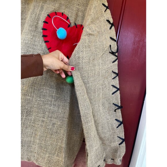 Halloween Fun Costume Burlap Voodoo Doll Costume sz Medium - Picture 5 of 7